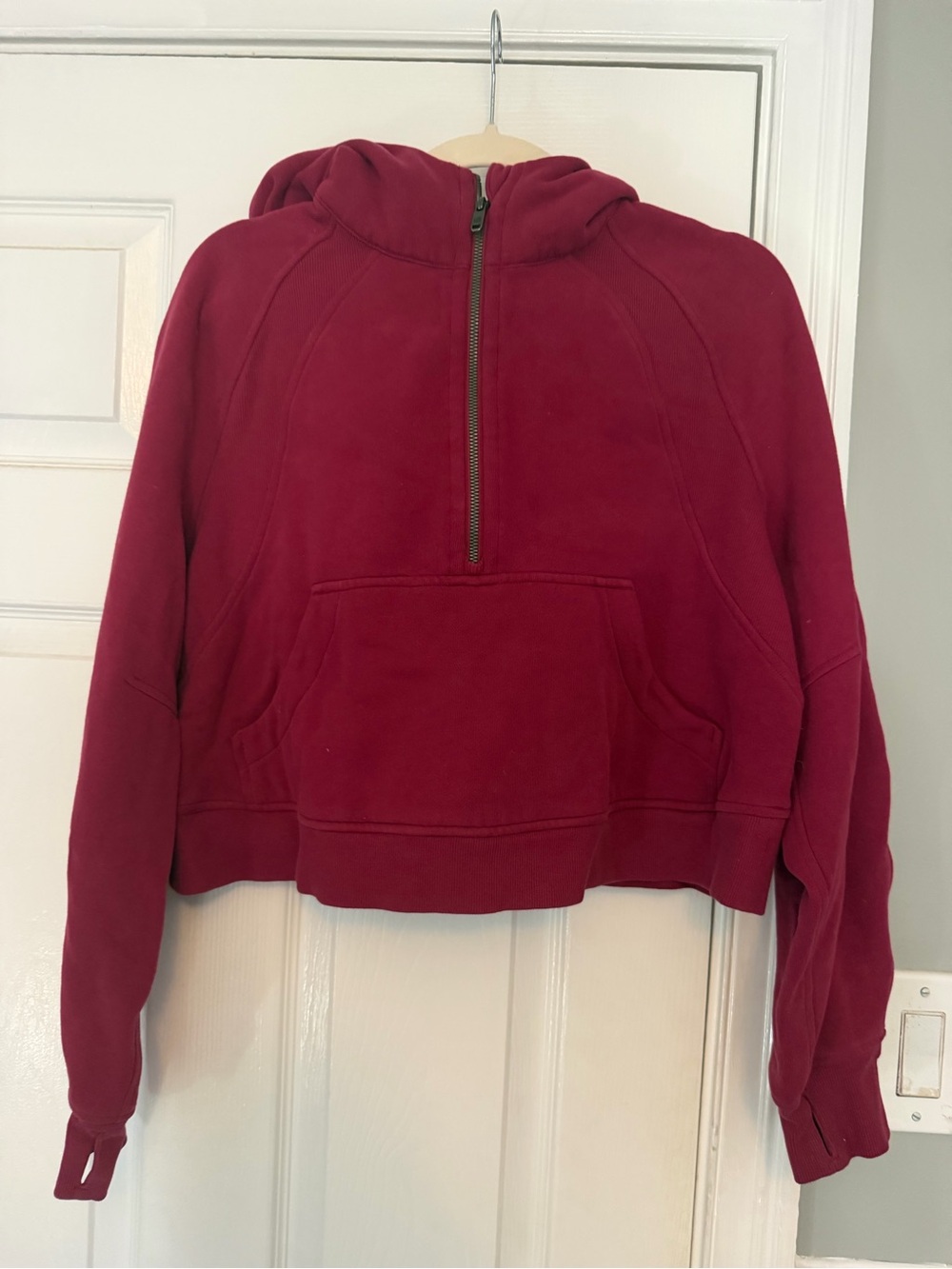 lululemon athletica Women's Half-Zip Hooded Pullover - Deep Wine